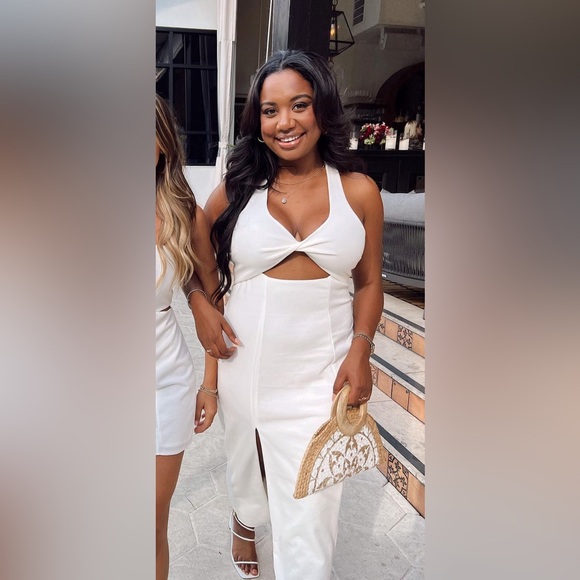 Show me your mumu - white Luca Midi Dress. Never worn. Size large - Picture 2 of 5